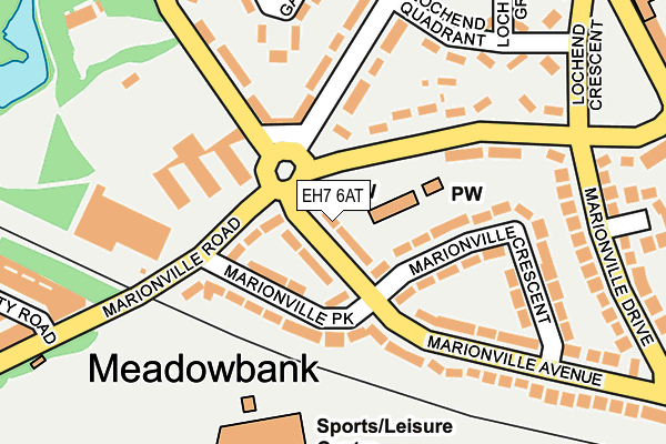EH7 6AT map - OS OpenMap – Local (Ordnance Survey) EH7 6AT map - OS OpenMap – Local (Ordnance Survey)