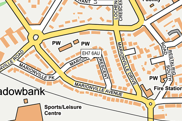 EH7 6AU map - OS OpenMap – Local (Ordnance Survey) EH7 6AU map - OS OpenMap – Local (Ordnance Survey)