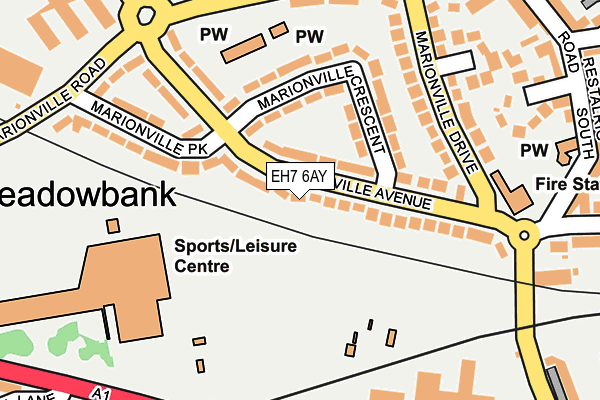 EH7 6AY map - OS OpenMap – Local (Ordnance Survey) EH7 6AY map - OS OpenMap – Local (Ordnance Survey)