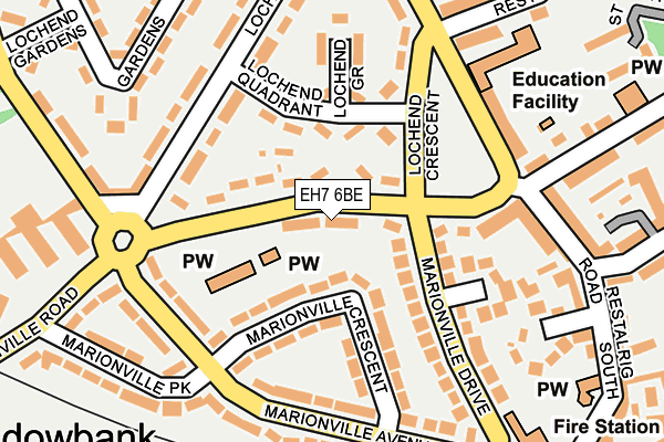 EH7 6BE map - OS OpenMap – Local (Ordnance Survey) EH7 6BE map - OS OpenMap – Local (Ordnance Survey)