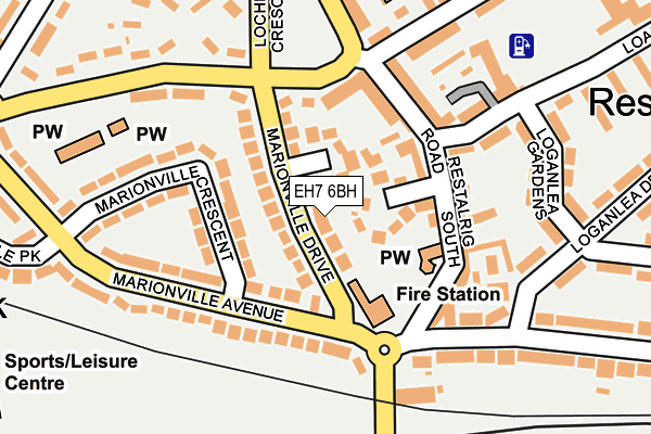 EH7 6BH map - OS OpenMap – Local (Ordnance Survey) EH7 6BH map - OS OpenMap – Local (Ordnance Survey)