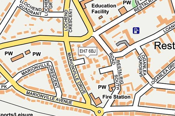 EH7 6BJ map - OS OpenMap – Local (Ordnance Survey) EH7 6BJ map - OS OpenMap – Local (Ordnance Survey)