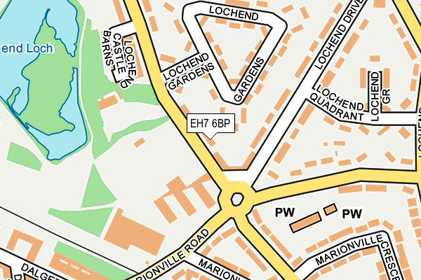 EH7 6BP map - OS OpenMap – Local (Ordnance Survey) EH7 6BP map - OS OpenMap – Local (Ordnance Survey)
