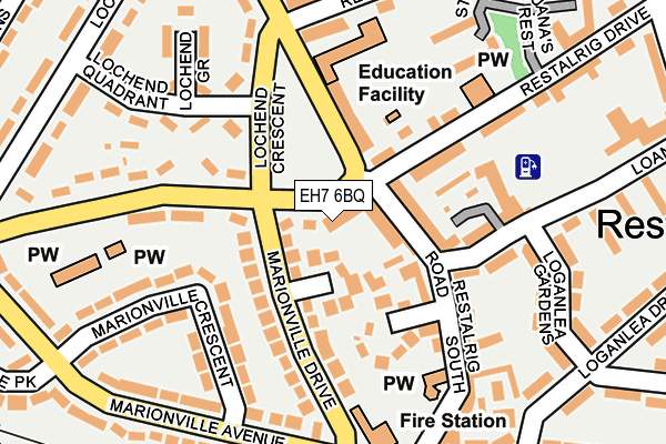 EH7 6BQ map - OS OpenMap – Local (Ordnance Survey) EH7 6BQ map - OS OpenMap – Local (Ordnance Survey)