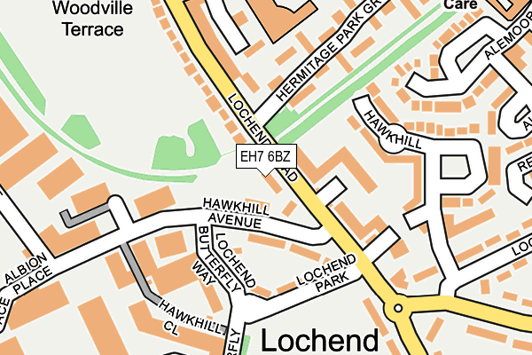 EH7 6BZ map - OS OpenMap – Local (Ordnance Survey) EH7 6BZ map - OS OpenMap – Local (Ordnance Survey)