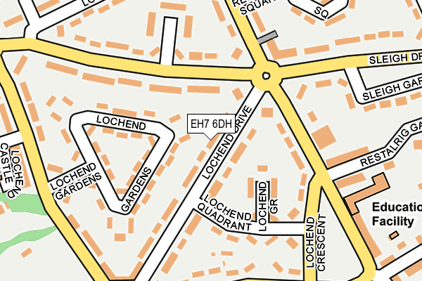 EH7 6DH map - OS OpenMap – Local (Ordnance Survey) EH7 6DH map - OS OpenMap – Local (Ordnance Survey)