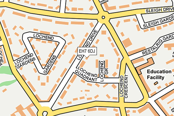 EH7 6DJ map - OS OpenMap – Local (Ordnance Survey) EH7 6DJ map - OS OpenMap – Local (Ordnance Survey)