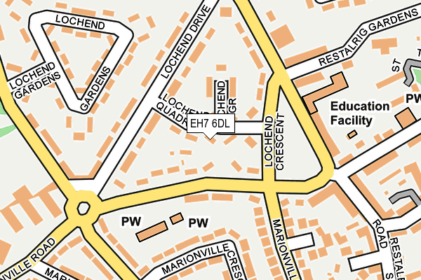 EH7 6DL map - OS OpenMap – Local (Ordnance Survey) EH7 6DL map - OS OpenMap – Local (Ordnance Survey)