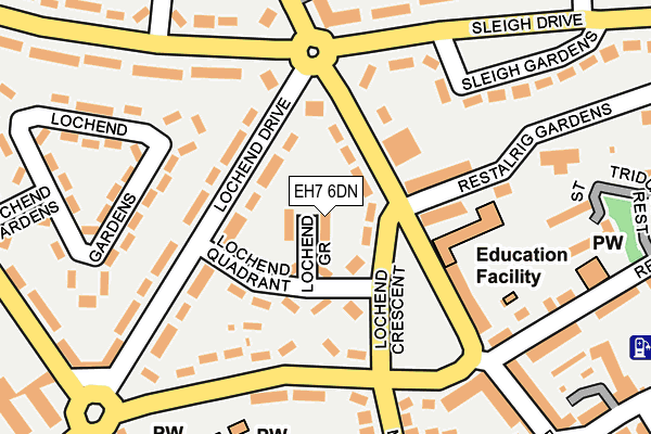 EH7 6DN map - OS OpenMap – Local (Ordnance Survey) EH7 6DN map - OS OpenMap – Local (Ordnance Survey)