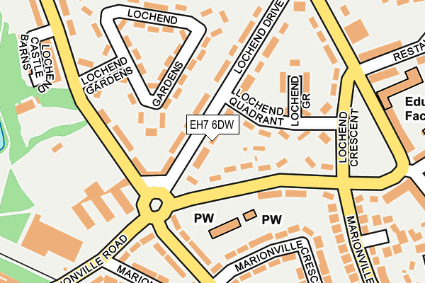 EH7 6DW map - OS OpenMap – Local (Ordnance Survey) EH7 6DW map - OS OpenMap – Local (Ordnance Survey)