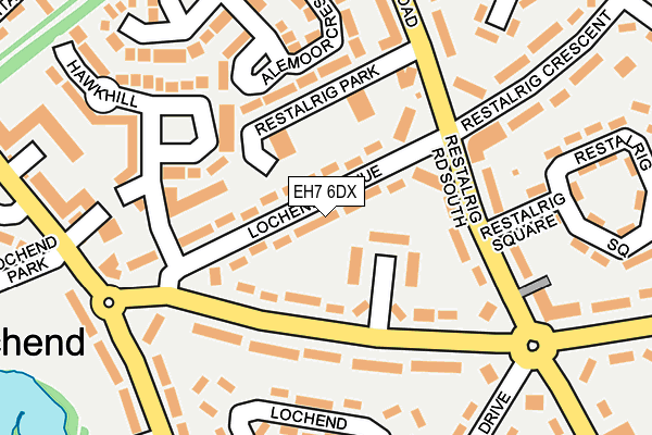 EH7 6DX map - OS OpenMap – Local (Ordnance Survey) EH7 6DX map - OS OpenMap – Local (Ordnance Survey)