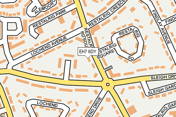 EH7 6DY map - OS OpenMap – Local (Ordnance Survey) EH7 6DY map - OS OpenMap – Local (Ordnance Survey)