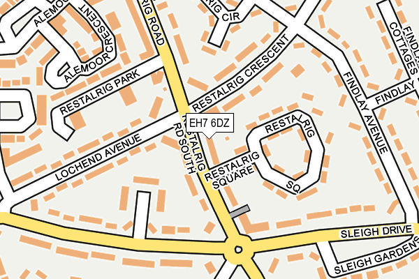 EH7 6DZ map - OS OpenMap – Local (Ordnance Survey) EH7 6DZ map - OS OpenMap – Local (Ordnance Survey)