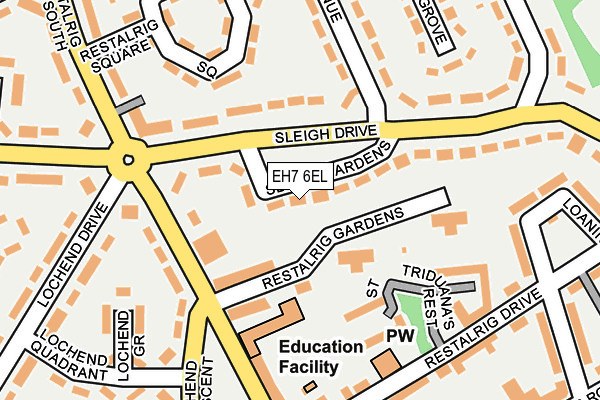 EH7 6EL map - OS OpenMap – Local (Ordnance Survey) EH7 6EL map - OS OpenMap – Local (Ordnance Survey)
