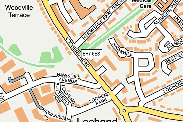 EH7 6ES map - OS OpenMap – Local (Ordnance Survey) EH7 6ES map - OS OpenMap – Local (Ordnance Survey)