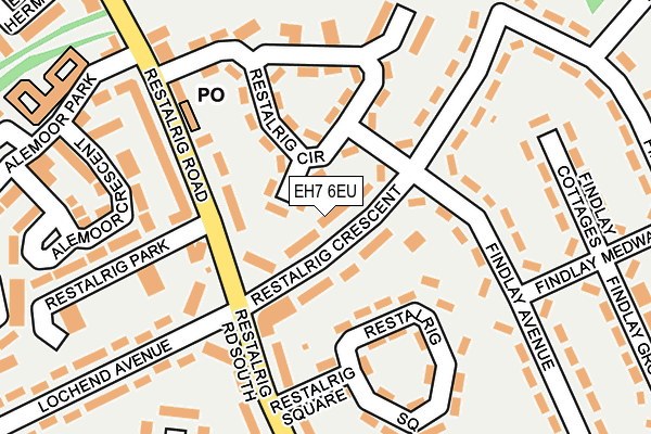 EH7 6EU map - OS OpenMap – Local (Ordnance Survey) EH7 6EU map - OS OpenMap – Local (Ordnance Survey)