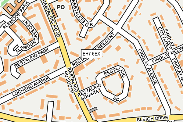 EH7 6EX map - OS OpenMap – Local (Ordnance Survey) EH7 6EX map - OS OpenMap – Local (Ordnance Survey)
