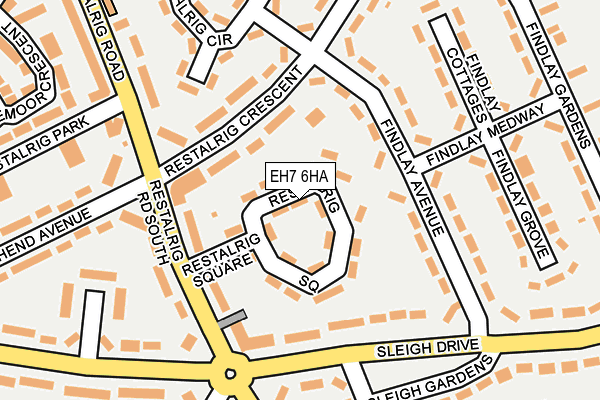EH7 6HA map - OS OpenMap – Local (Ordnance Survey) EH7 6HA map - OS OpenMap – Local (Ordnance Survey)