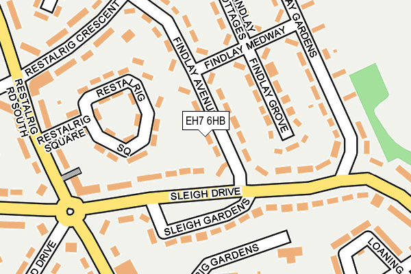 EH7 6HB map - OS OpenMap – Local (Ordnance Survey) EH7 6HB map - OS OpenMap – Local (Ordnance Survey)