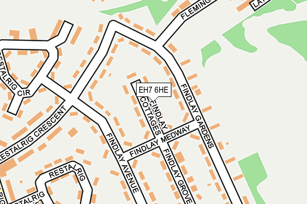EH7 6HE map - OS OpenMap – Local (Ordnance Survey) EH7 6HE map - OS OpenMap – Local (Ordnance Survey)
