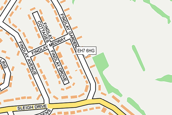 EH7 6HG map - OS OpenMap – Local (Ordnance Survey) EH7 6HG map - OS OpenMap – Local (Ordnance Survey)