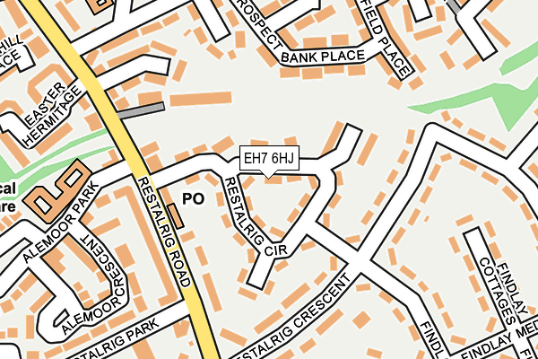 EH7 6HJ map - OS OpenMap – Local (Ordnance Survey) EH7 6HJ map - OS OpenMap – Local (Ordnance Survey)