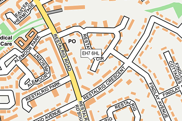 EH7 6HL map - OS OpenMap – Local (Ordnance Survey) EH7 6HL map - OS OpenMap – Local (Ordnance Survey)