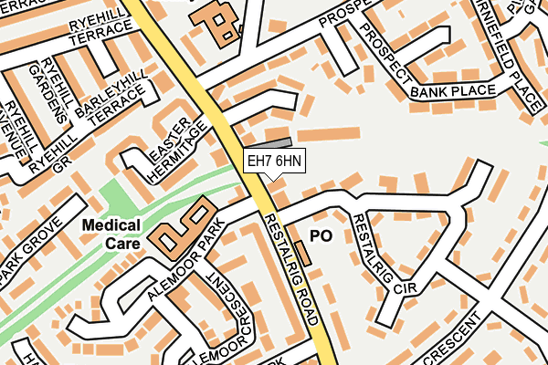 EH7 6HN map - OS OpenMap – Local (Ordnance Survey) EH7 6HN map - OS OpenMap – Local (Ordnance Survey)