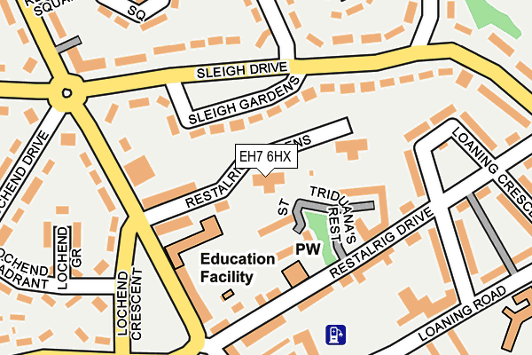 EH7 6HX map - OS OpenMap – Local (Ordnance Survey) EH7 6HX map - OS OpenMap – Local (Ordnance Survey)