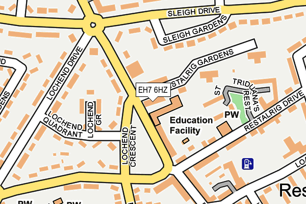 EH7 6HZ map - OS OpenMap – Local (Ordnance Survey) EH7 6HZ map - OS OpenMap – Local (Ordnance Survey)