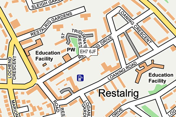 EH7 6JF map - OS OpenMap – Local (Ordnance Survey) EH7 6JF map - OS OpenMap – Local (Ordnance Survey)