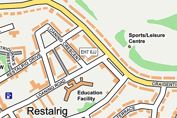 EH7 6JJ map - OS OpenMap – Local (Ordnance Survey) EH7 6JJ map - OS OpenMap – Local (Ordnance Survey)