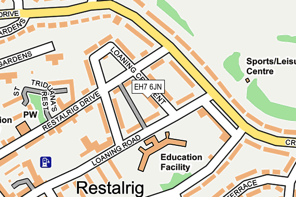 EH7 6JN map - OS OpenMap – Local (Ordnance Survey) EH7 6JN map - OS OpenMap – Local (Ordnance Survey)