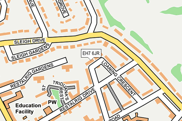 EH7 6JR map - OS OpenMap – Local (Ordnance Survey) EH7 6JR map - OS OpenMap – Local (Ordnance Survey)