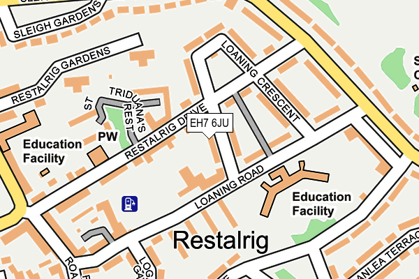 EH7 6JU map - OS OpenMap – Local (Ordnance Survey) EH7 6JU map - OS OpenMap – Local (Ordnance Survey)