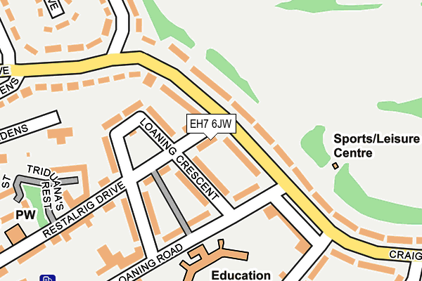 EH7 6JW map - OS OpenMap – Local (Ordnance Survey) EH7 6JW map - OS OpenMap – Local (Ordnance Survey)