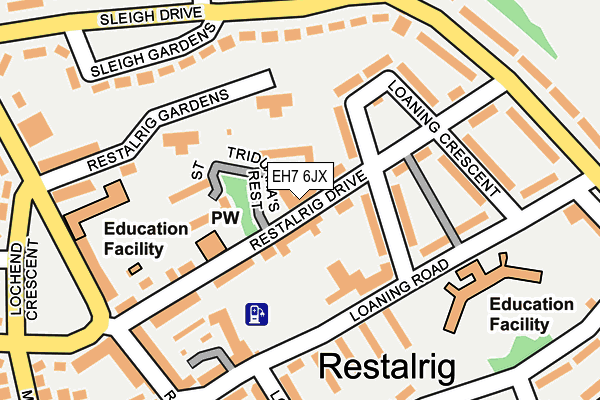 EH7 6JX map - OS OpenMap – Local (Ordnance Survey) EH7 6JX map - OS OpenMap – Local (Ordnance Survey)