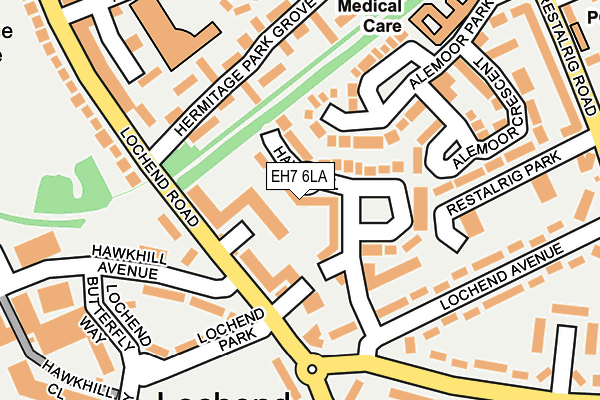 EH7 6LA map - OS OpenMap – Local (Ordnance Survey) EH7 6LA map - OS OpenMap – Local (Ordnance Survey)