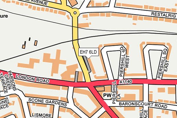 EH7 6LD map - OS OpenMap – Local (Ordnance Survey) EH7 6LD map - OS OpenMap – Local (Ordnance Survey)