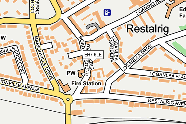 EH7 6LE map - OS OpenMap – Local (Ordnance Survey) EH7 6LE map - OS OpenMap – Local (Ordnance Survey)