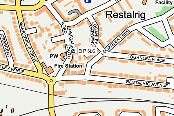EH7 6LG map - OS OpenMap – Local (Ordnance Survey) EH7 6LG map - OS OpenMap – Local (Ordnance Survey)