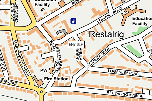 EH7 6LH map - OS OpenMap – Local (Ordnance Survey) EH7 6LH map - OS OpenMap – Local (Ordnance Survey)