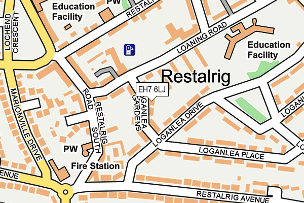 EH7 6LJ map - OS OpenMap – Local (Ordnance Survey) EH7 6LJ map - OS OpenMap – Local (Ordnance Survey)