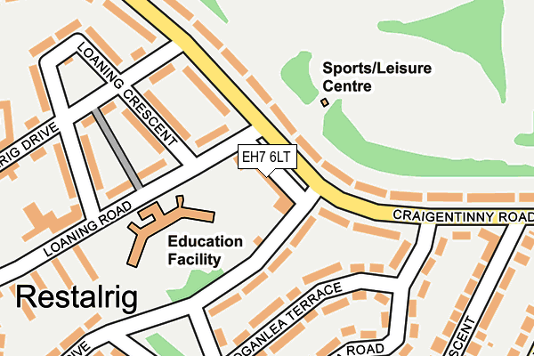 EH7 6LT map - OS OpenMap – Local (Ordnance Survey) EH7 6LT map - OS OpenMap – Local (Ordnance Survey)