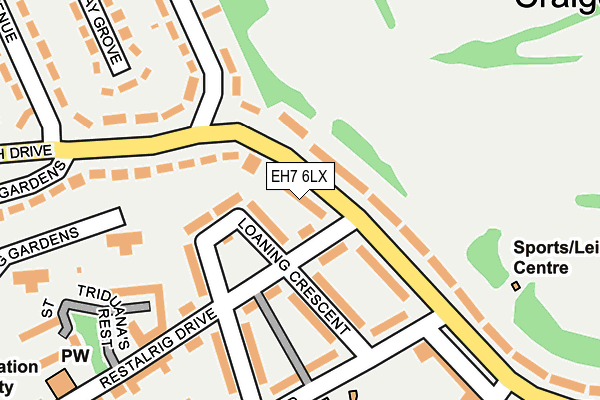 EH7 6LX map - OS OpenMap – Local (Ordnance Survey) EH7 6LX map - OS OpenMap – Local (Ordnance Survey)