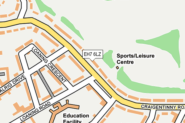 EH7 6LZ map - OS OpenMap – Local (Ordnance Survey) EH7 6LZ map - OS OpenMap – Local (Ordnance Survey)