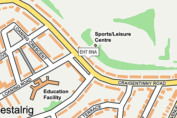 EH7 6NA map - OS OpenMap – Local (Ordnance Survey) EH7 6NA map - OS OpenMap – Local (Ordnance Survey)