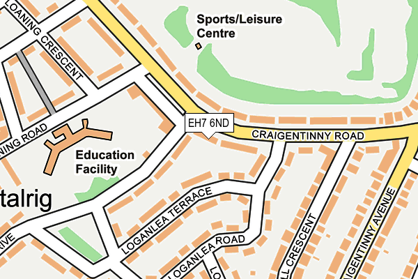 EH7 6ND map - OS OpenMap – Local (Ordnance Survey) EH7 6ND map - OS OpenMap – Local (Ordnance Survey)