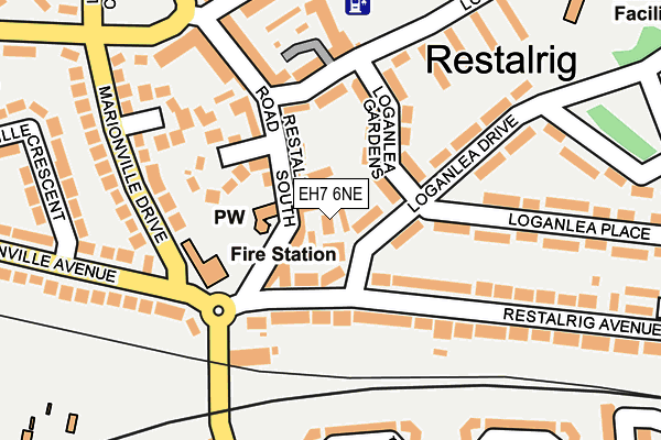 EH7 6NE map - OS OpenMap – Local (Ordnance Survey) EH7 6NE map - OS OpenMap – Local (Ordnance Survey)