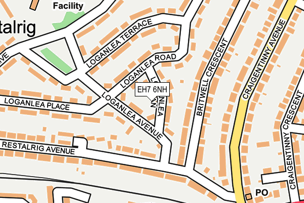 EH7 6NH map - OS OpenMap – Local (Ordnance Survey) EH7 6NH map - OS OpenMap – Local (Ordnance Survey)